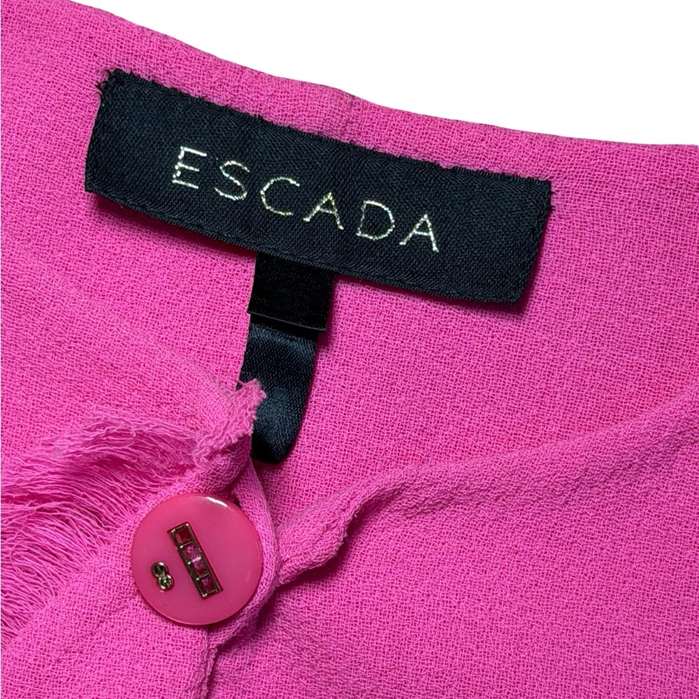 Escada Vibrant Pink Ruffle Jacket 38 (size 4) - Picture 2 of 5